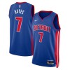 Män Detroit Pistons Tröja Killian Hayes 7 Nike 2022-23 Icon Edition Blå Swingman